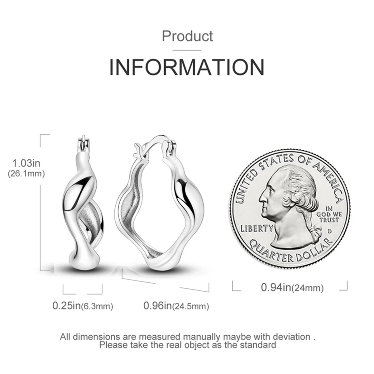 Original 925 Sterling Silber Minimalistische Flüssige Geometrische Ohrringe für Frauen Kristall-Creolen Modeschmuck Party-Geschenk – Detail 8