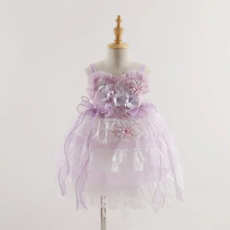 Lolita Flower Wedding Vest Princess Dress Flower Children's Dress Summer Girls' Clothing Children's Performance Clothing