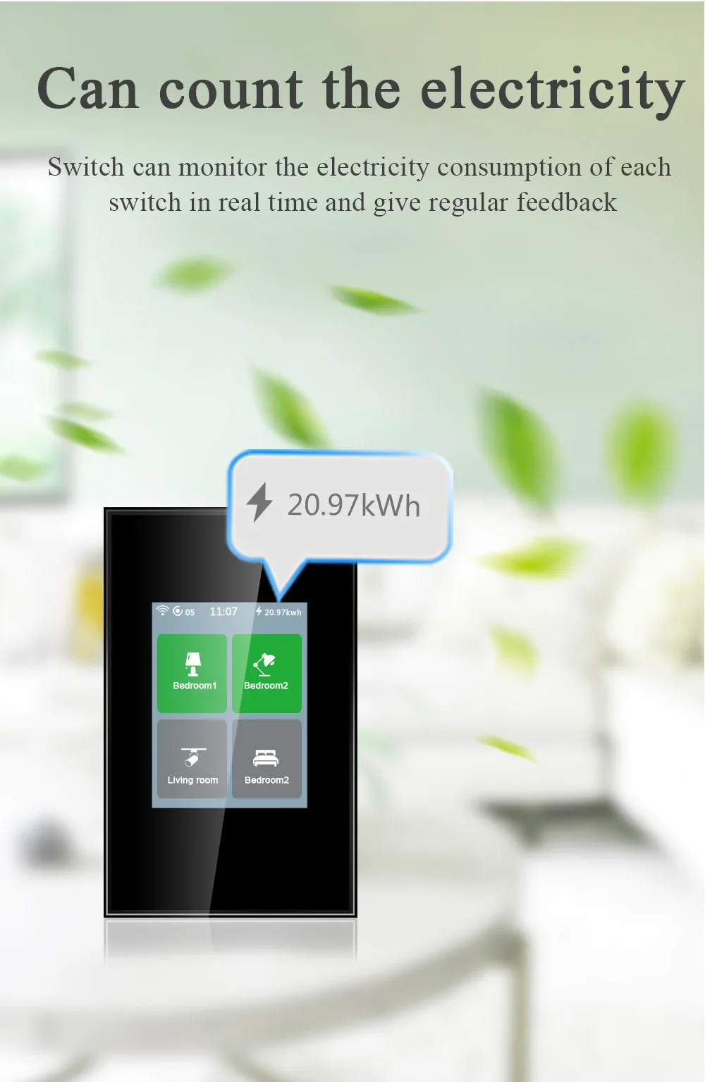 kit対応 lanbon L8 照明スイッチ 3ギャング LANBON LCD Smart Light Switch & Alarm System for Home