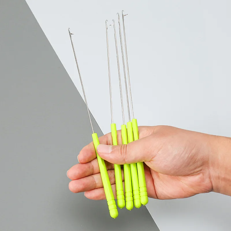 Extra Long Latch Hook Crochet Hook Plastic Knitting Hair Wigs Extensions Sweater Crochet Needles Tools Crochet Hooks with Tongue