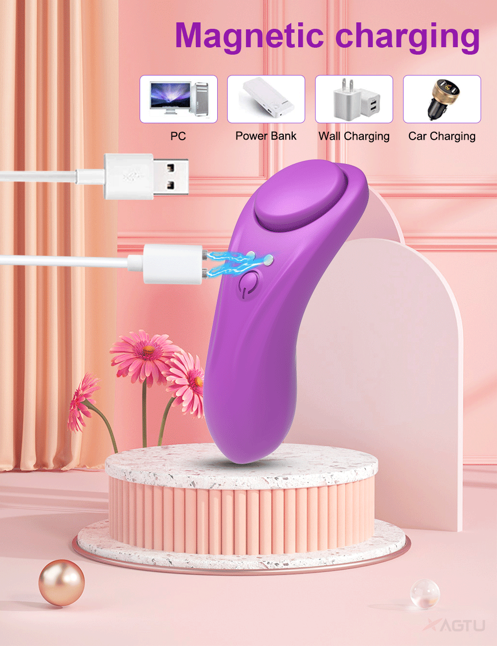 Wibrator w kształcie majtek, przenośny dla kobiet, stymulator łechtaczki, wibrator z magnetycznym pilotem, damski_voghion.com