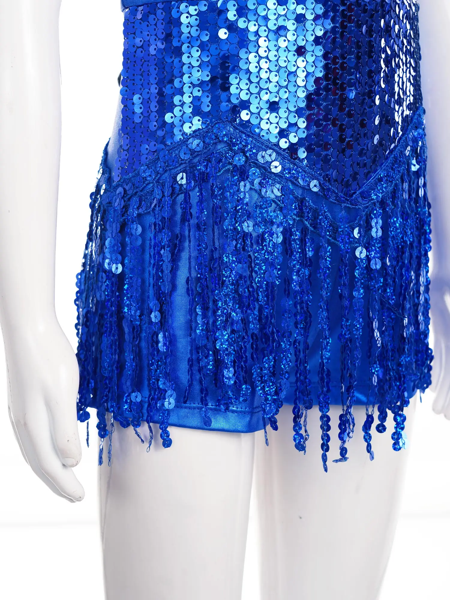 Kinder Mädchen Pailletten Quaste Latin Jazz Dance Trikot Kleid Cha-Cha Rumba Samba Tango Body Party Bühne Leistung Dancewear – Detail 26