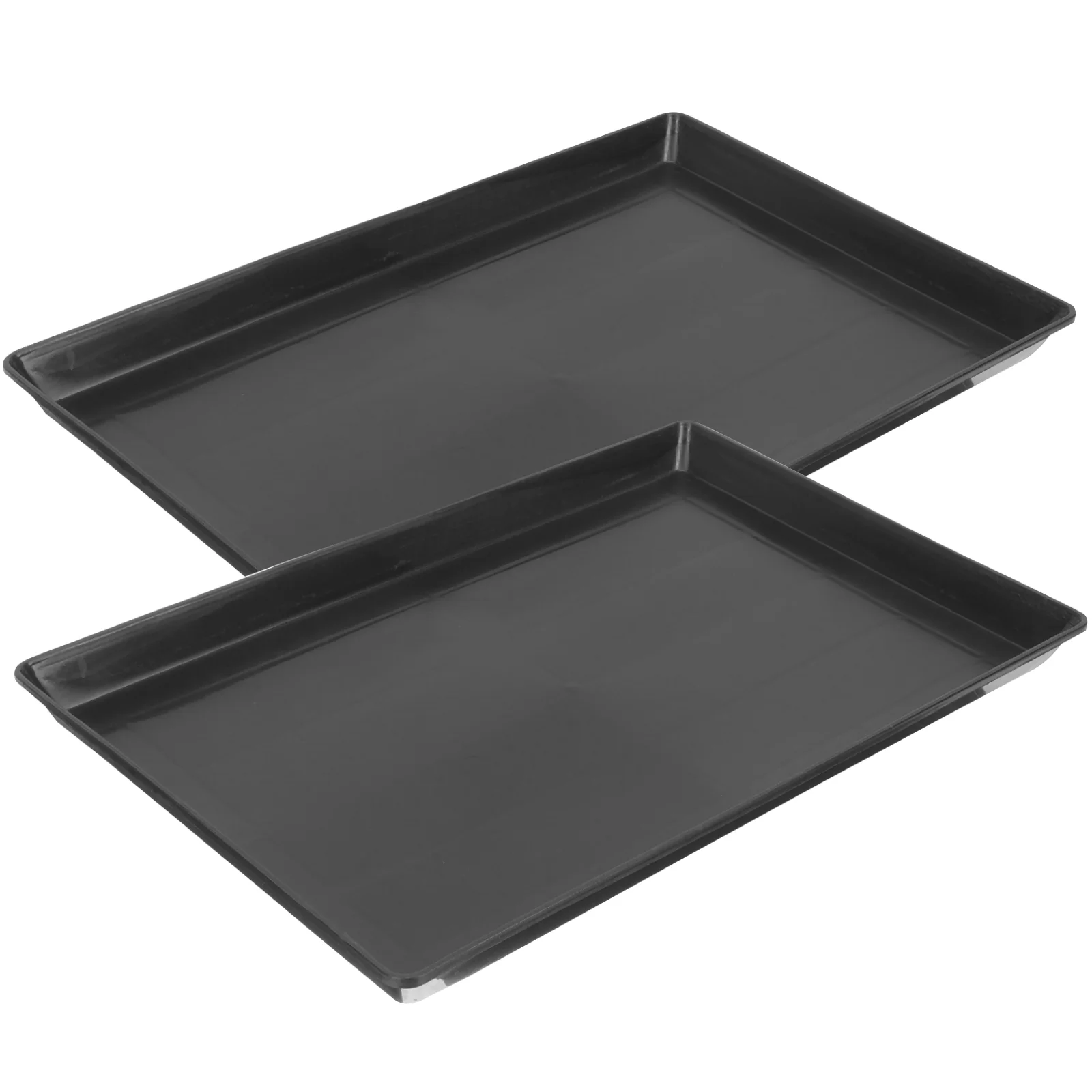 

2 Pcs Litter Tray Bird Cage Dog Crate Holder Pans Liner Small for Plastic Birds Poop Bunny Bottom