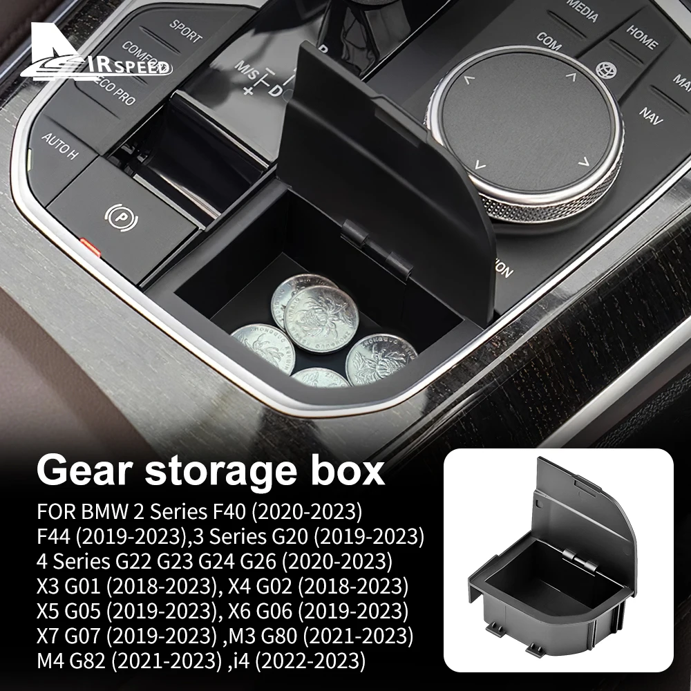 Modification Car Console Gear Shift Lever Storage Box For BMW 2 3 4 Series X3 X4 X5 X6 X7 F40 G20 G26 G01 G02 G05 G06 G07 I4 car console storage box