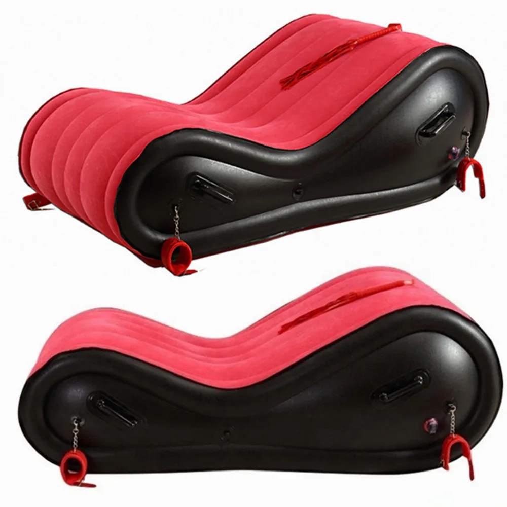 Folding Camping Chair Garden Furniture Sets Inflatable Sofa Bed Relaxing Chair Velvet S Shape Travel Lounges Chaise Outdoor Sofa inflatable sofa bed