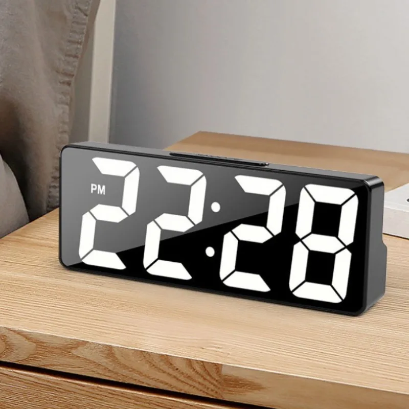 LED Digital Alarm Clock with Wake-Up Light and Adjustable Brightness