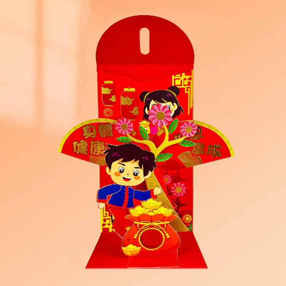 

Traditional Chinese Envelope 2024 Spring Festival Traditional Chinese Lucky Money Envelope Party Supplies Vibrant Color 3d for A