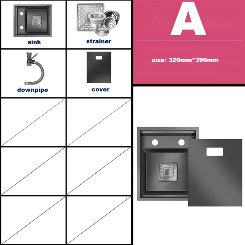 Hidden Cup Washer Sink Nano Stainless Steel kitchen Sink Bar Invisible Sink To Make A Camper Van With Cover Plate Small Pool 6