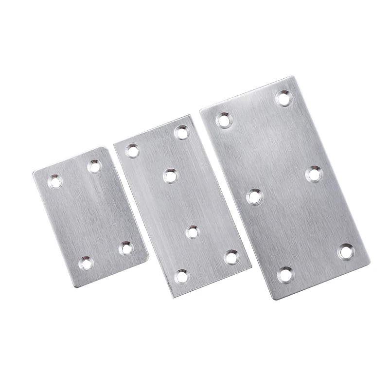 

4Pcs Stainless Steel Corner Code Connector Board Plane Connection Code Flat Plate Table Chair Flat Angle Code Word Fixed Piece