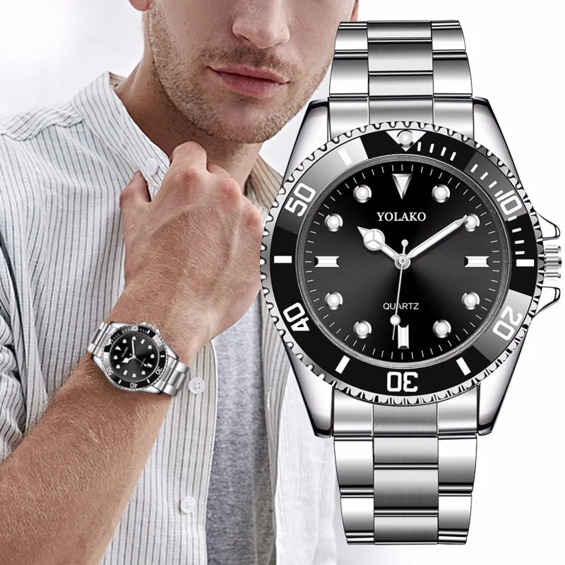Quartz Watch For Men Top Brand Classic Design Fashionable Simple Luminous Stainless Steel Strap Business Men Watch Reloj Hombre