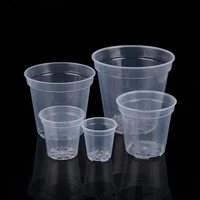 Home Garden Round Planter Pot Orchid Nursery Container Planter Container Transparent Orchid Container Round Starting Pot 5