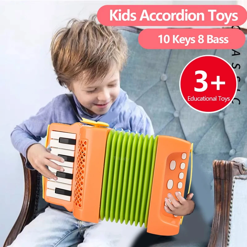 

10 Keys 8 Bass Children's Accordion Toys Children's Beginner Toys Musical Music Children's Music Interest Development Toys
