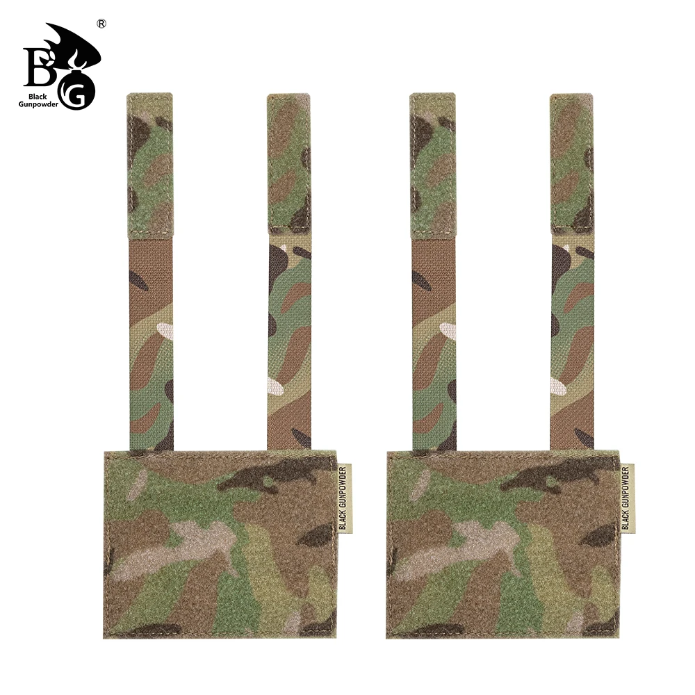 Black Gunpowder Molle Hook and Loop Velcro Panel Tactical Morale Patches Board Odd Number For DIY Patch Badge Army Vest
