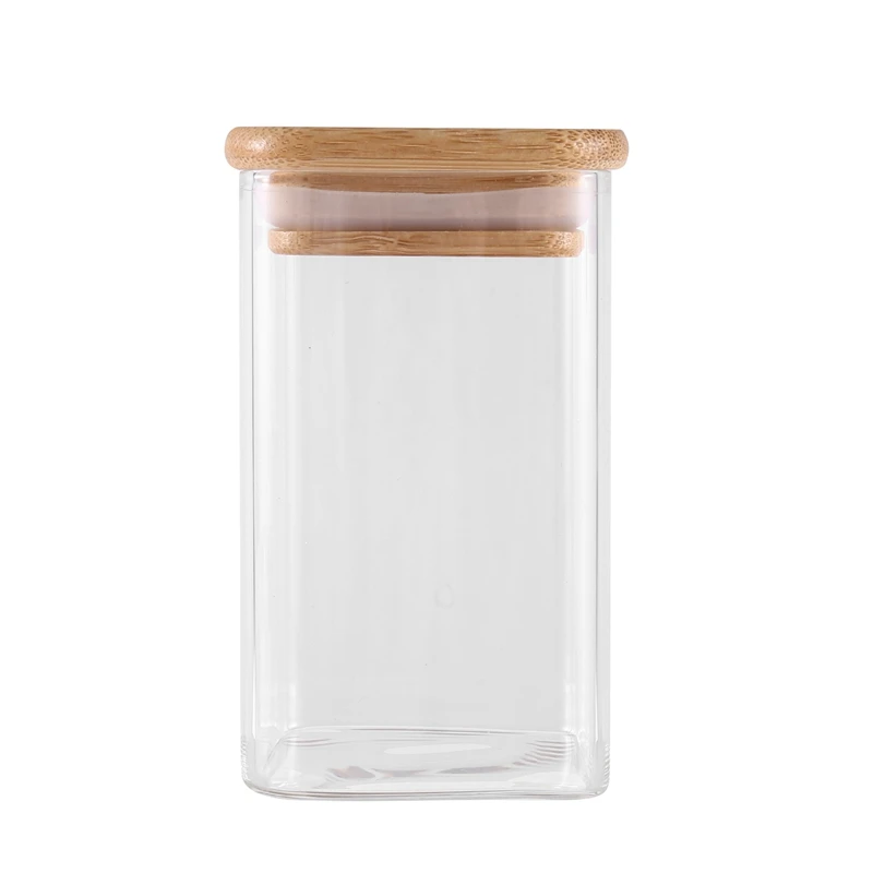 Design Inn 12 Airtight Glass Spice Jars with Bamboo Lids 8oz Spice