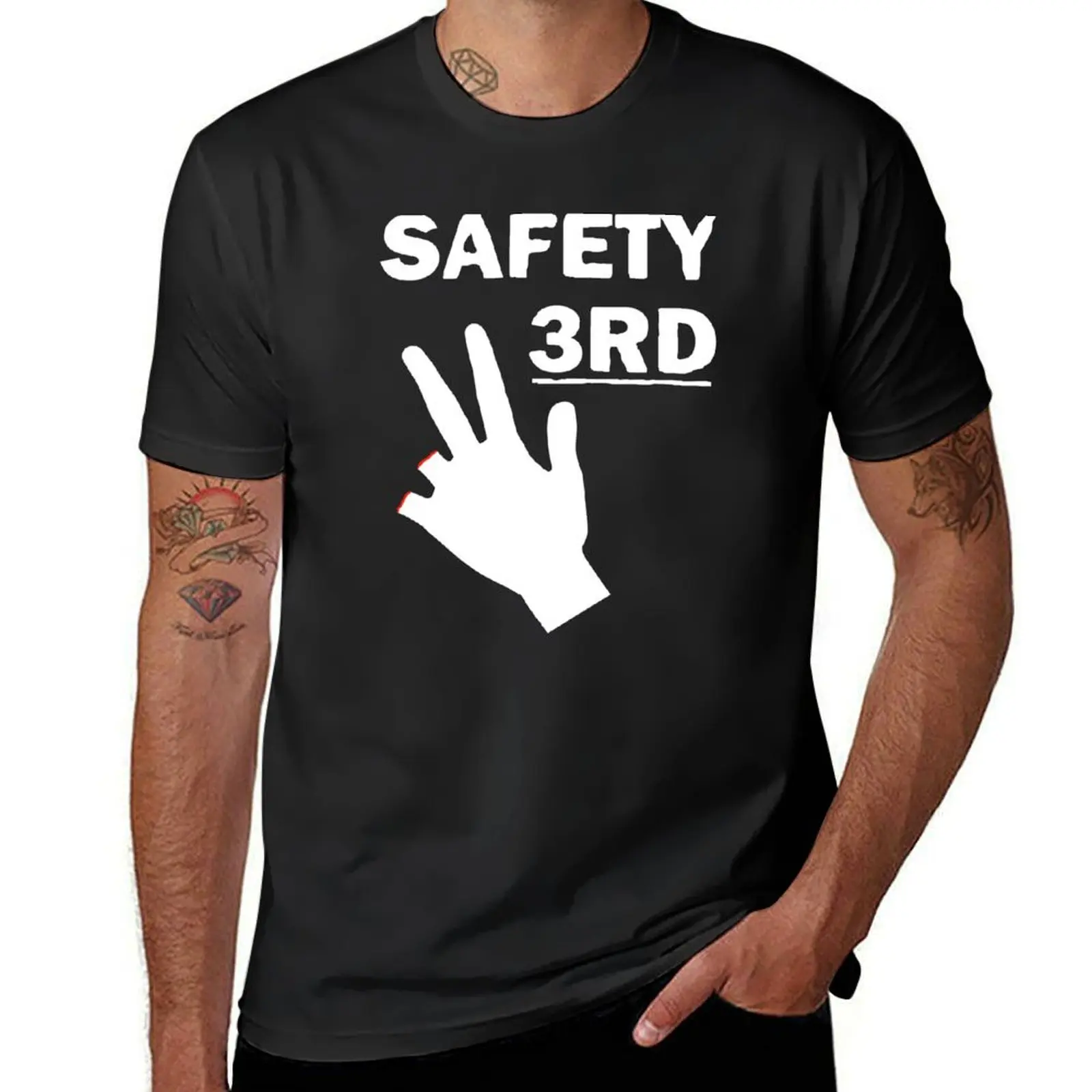 

Safety Third T-Shirt summer top oversizeds tees mens graphic t-shirts pack