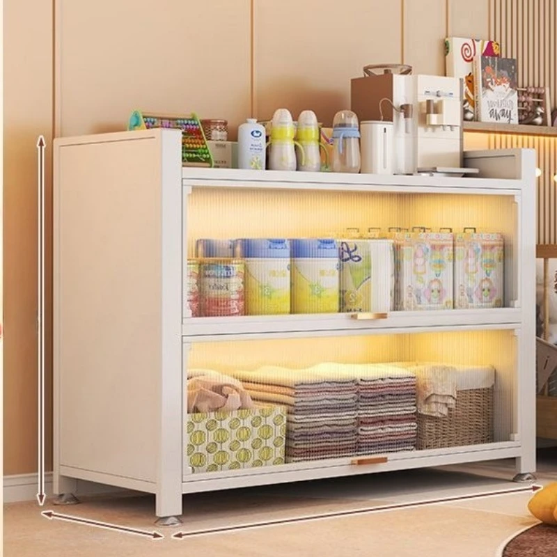 Baby Feeding Station Storage Cabinet Newborn Supplies Organizer Rack Milk Bottle Formula Storage Cabinet Toy Snack Organizer