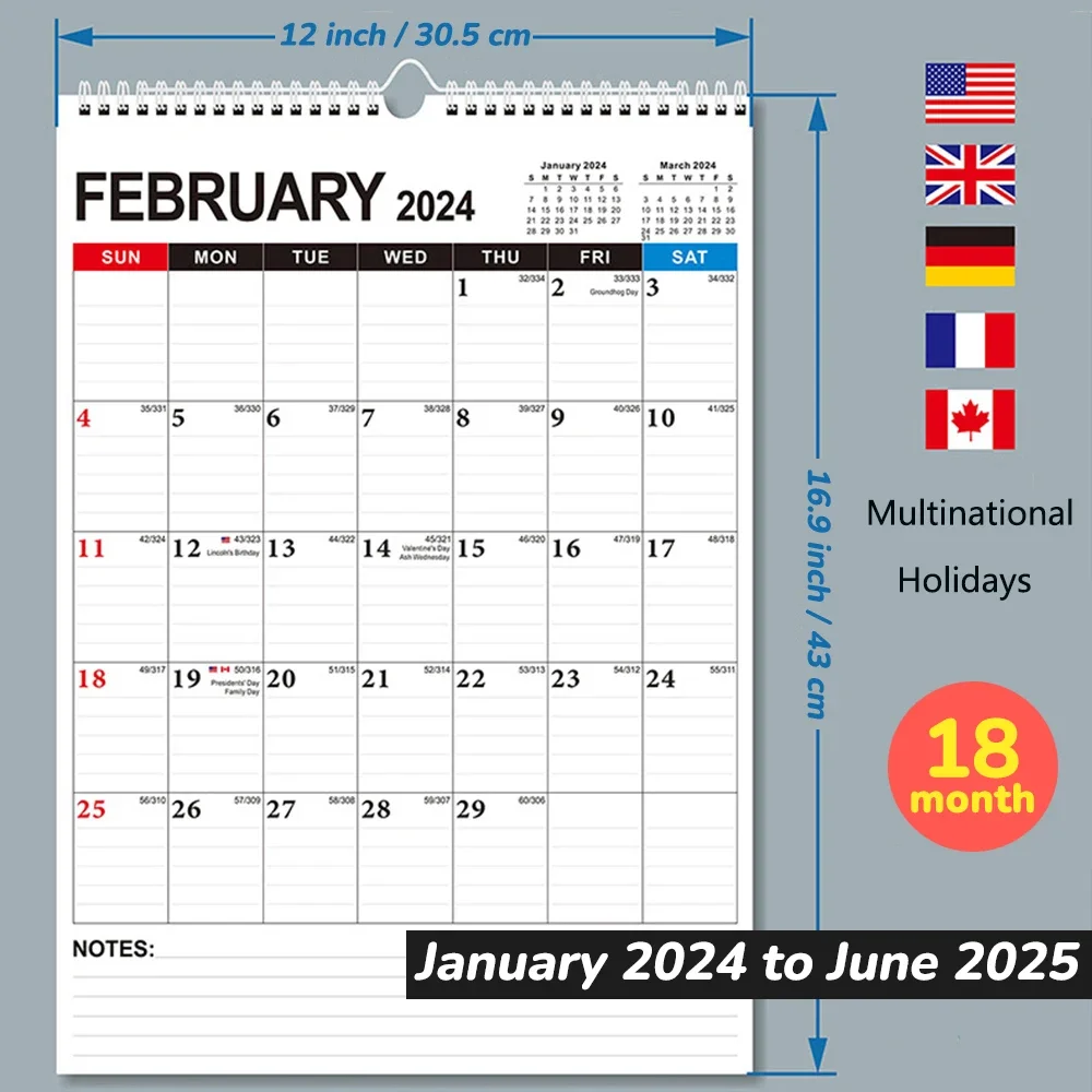 Календарь на английском языке 2024