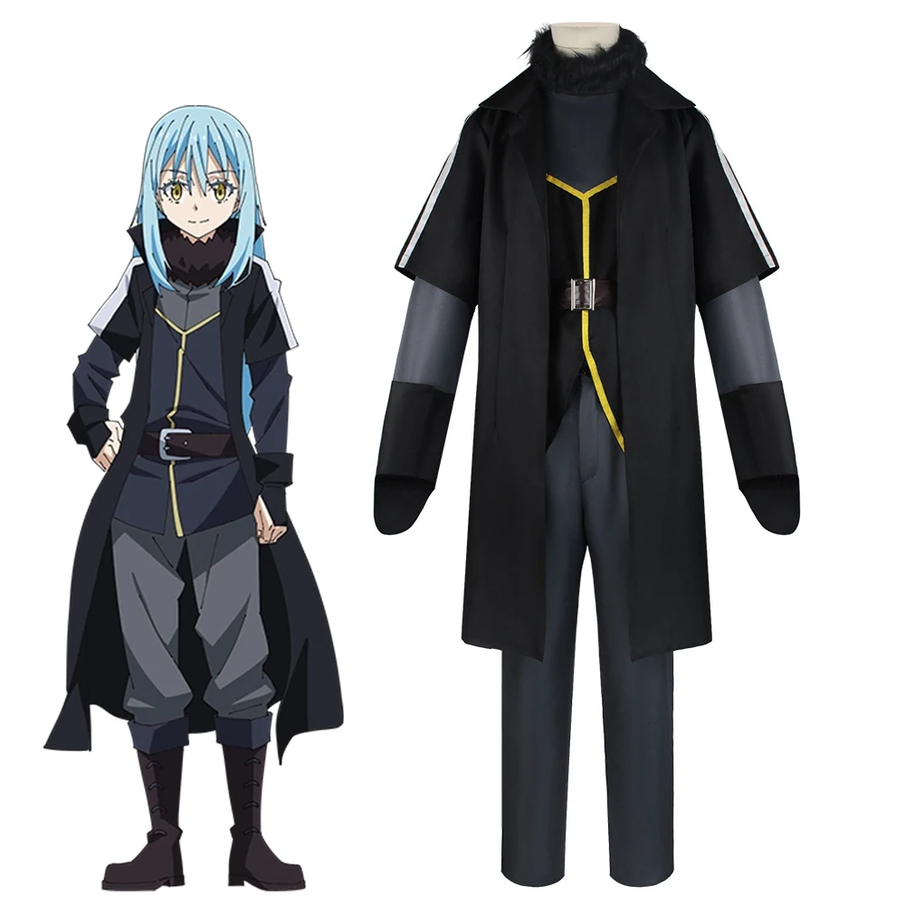 

Rimuru Tempest Cosplay Anime That Time I Got Reincarnated As A Slime Costume Adult Black Uniform Suit Halloween Carnival Show