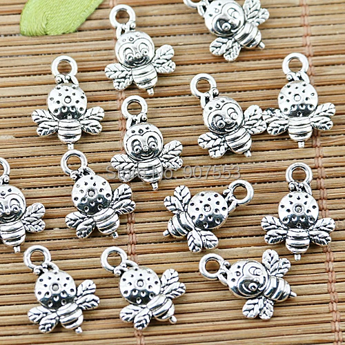 

20pcs 19*12mm Tibetan Silver Little Lovely Bee Charm Pendants EF1345 Charms for Jewelry Making