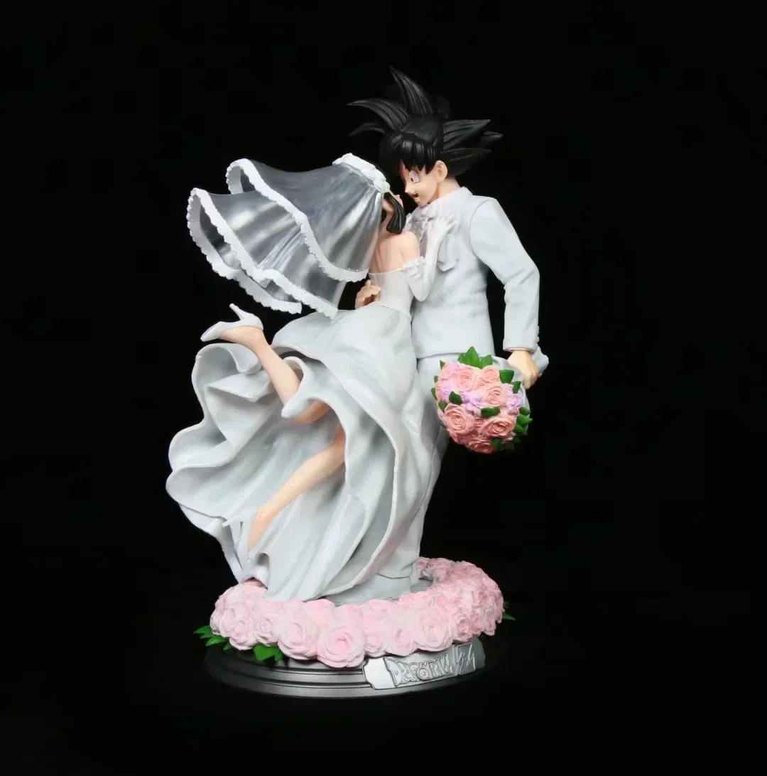 

31CM Dragon Ball Z Son Goku & Chichi Wedding Ver. Excellent Figure doll Anime Model Statue Toys Collectibles Gift