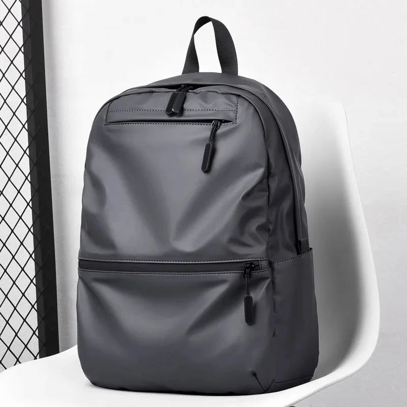 

Oxford Backpack Men Waterproof Gray Casual 15.6 Inch Laptop Back Pack