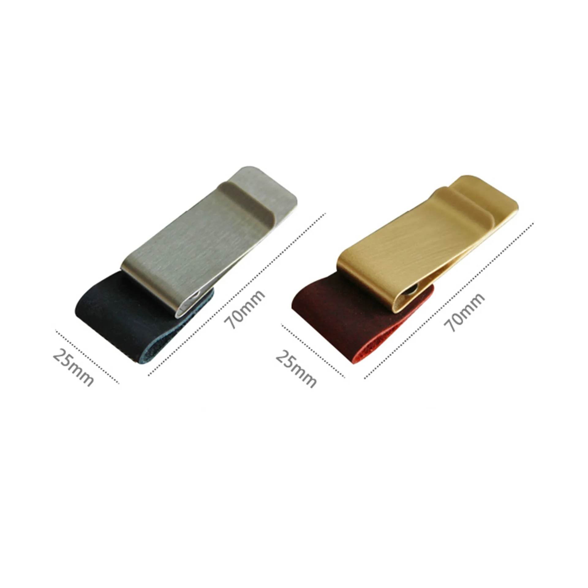 Brass Leather Pen Clip for Traveler's Notebook-Crazy Horse Wax Leather Series Metal Office School Supply Accessory
