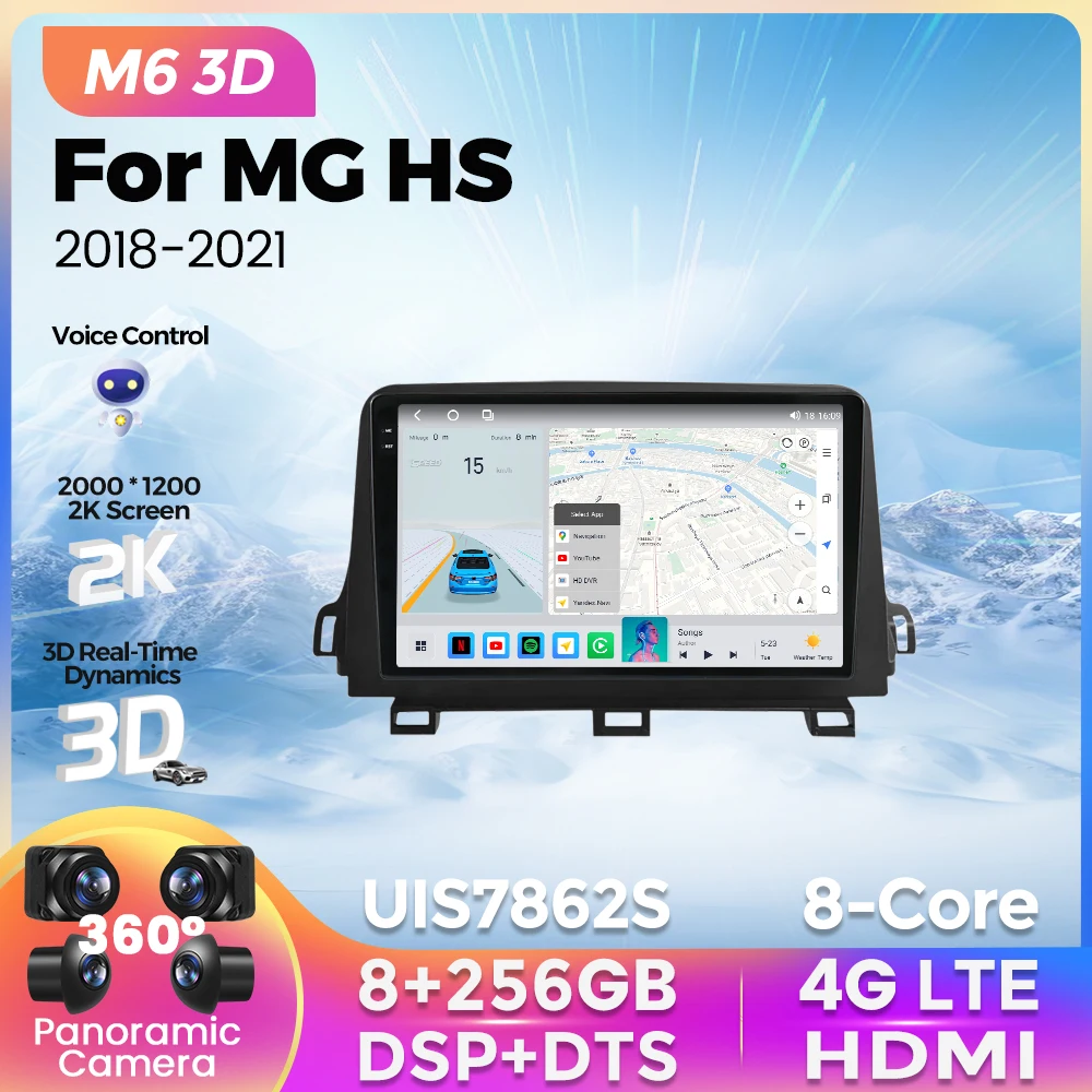 

Новинка Автомагнитола M6 3D UI 2K экран для MG HS 2018-2021 мультимедийный плеер Автомобильная интеллектуальная система для беспроводной Carplay Android авто