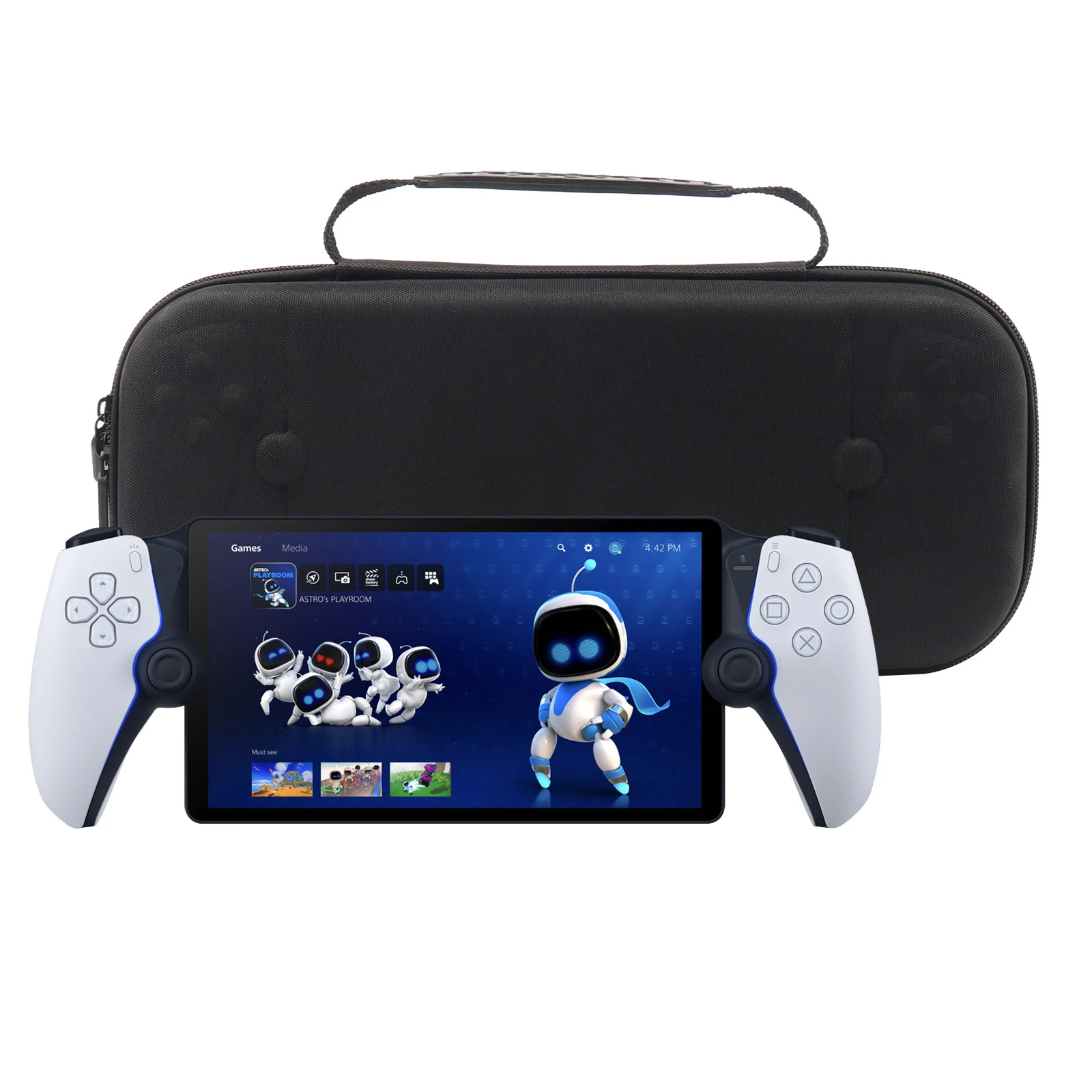 

for Sony PlayStation Portal Game Console Storage Bag Portable Eva Protection Case Black