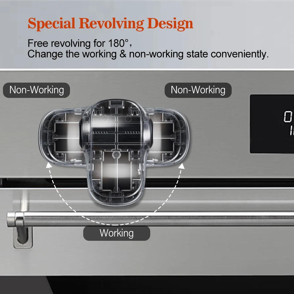 EUDEMON-cerradura de horno con nuevo diseño para bebé, dispositivo de seguridad para evitar que el bebé juegue con las puertas del horno, 1 ud.