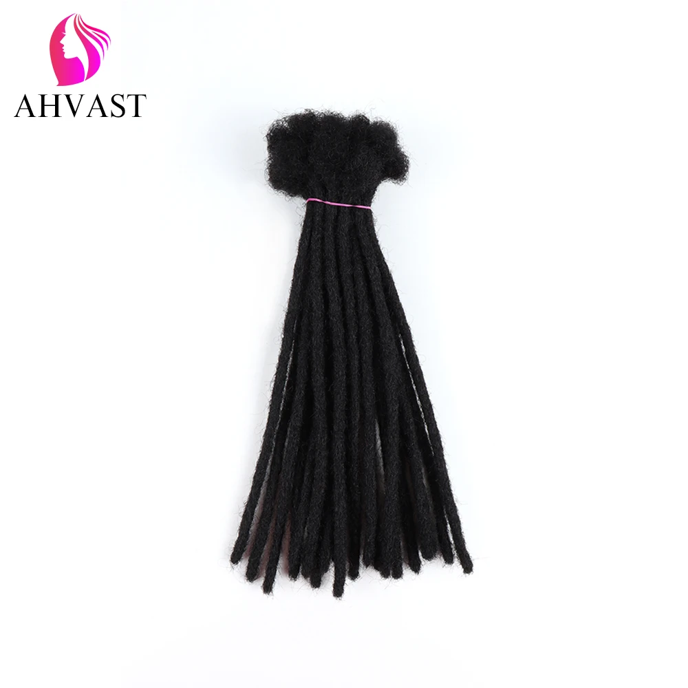 AHVAST 120 Strands Natural black Dreadlock 100% Human Hair Extension Loc Bulk Dread Lock  Human Hair Rastas Cabello Humano