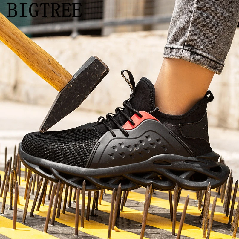 Stalen Neus Schoenen Designer Laarzen Mannen Veiligheid Schoenen Plus Size  36 48 Zomer Zwarte Laarzen Ademende Werkschoenen Mannen Casual woestijn  Laarzen|Werk en veiligheidslaarzen| - AliExpress
