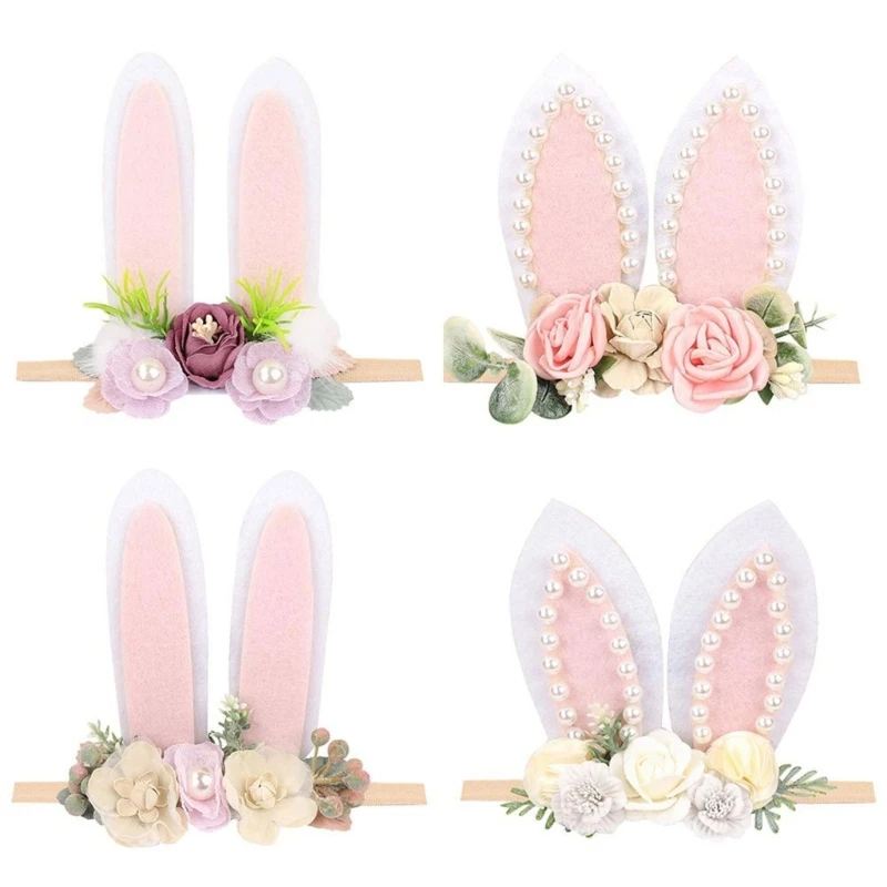 

Newborns Photo Props Headband Baby Flower Hairband Easter Day Photo Headdress