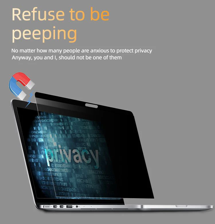 Protetor de Tela de Privacidade Magnético para Macbook Air 13 m1 m2 Pro 13 m3 14 15 16 Proteção de Privacidade Anti-spy Filme Anti-peep
