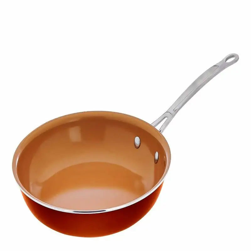 

Ceramic 10 inch Copper Nonstick Fry Pan Air fryer silicone liner Wooden box Baking tray for oven Silicone for air fryer in Silic