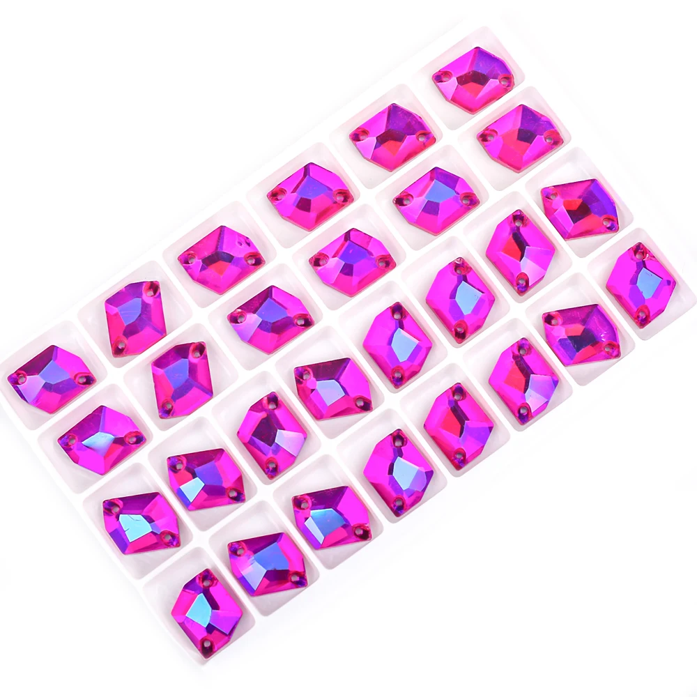 VC Sew-On AB Rhinestone Cosmic Flatback Glass Crystals for DIY Decoration and Embellishments