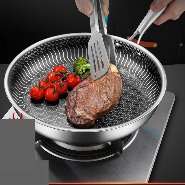 Non Stick Frying Pan Carbon Steel Wok No Coating Cookware 316l Stainless Steel  Pots And Pans Set Gas Induction Cooker General - Pans - AliExpress