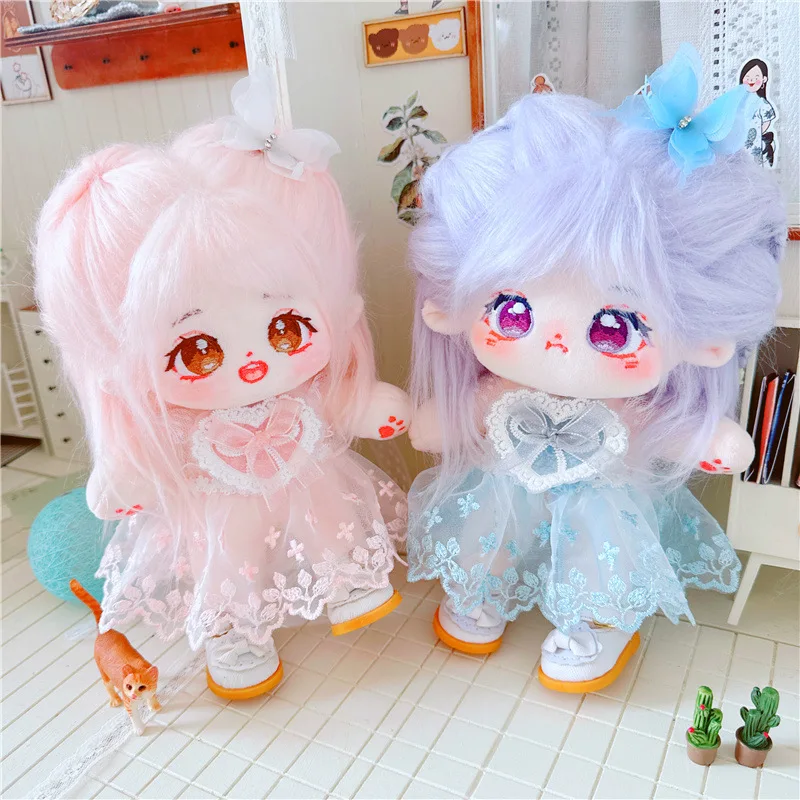 Plush Dolls Humanoid Dolls 20cm IDol Doll Plush Cotton Star Dolls Kawaii Stuffed Baby Plushies No Attributes Toys Fans Collection Children Gifts
