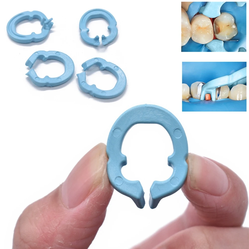 

4Pcs Dental Resin Clamping Ring Rubber Dam Clamp Barrier Clip Separator Resin Material Autoclavable 134°C Dentist Lab Instrument