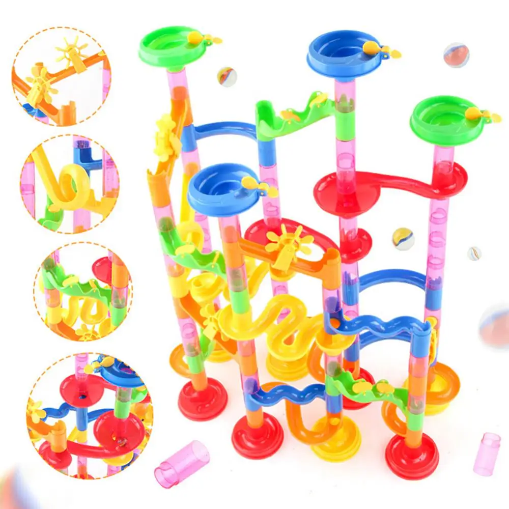 29-Marble Run Building Blocks Marbles Slide Toys For Children Creativity Constructor Educational Toys Children Gift
