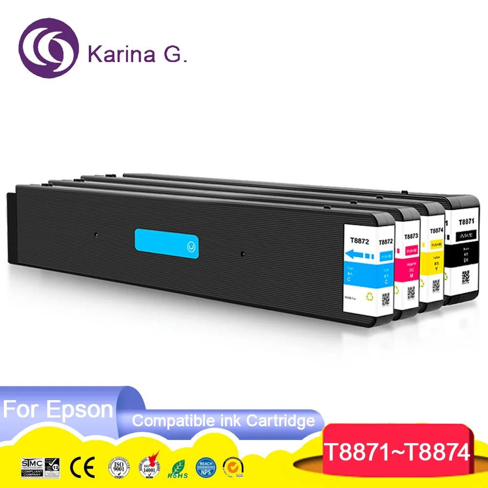 

T8871 T8872 T8873 T8874 картридж с пигментными чернилами для принтера Epson WorkForce Enterprise WF-C17590a/WF-C17590c Series