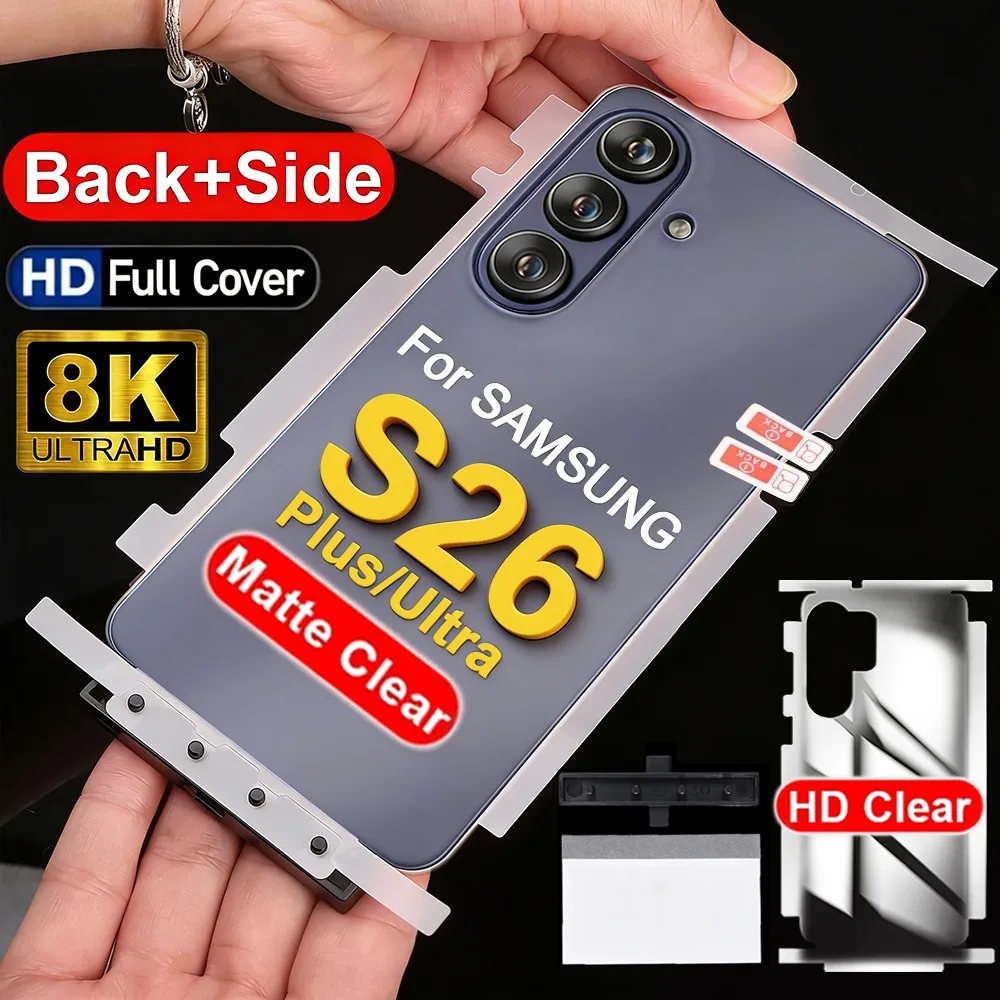 Full Cover Back Frame Hydrogel Film & Border Sticker - HD Clear Protector