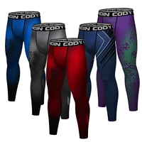 Camouflage Men's Compression Pants Athletic Leggings Non-Pocket Uv sun protection Riding Pants Stretch Gym Fitness Tights 2