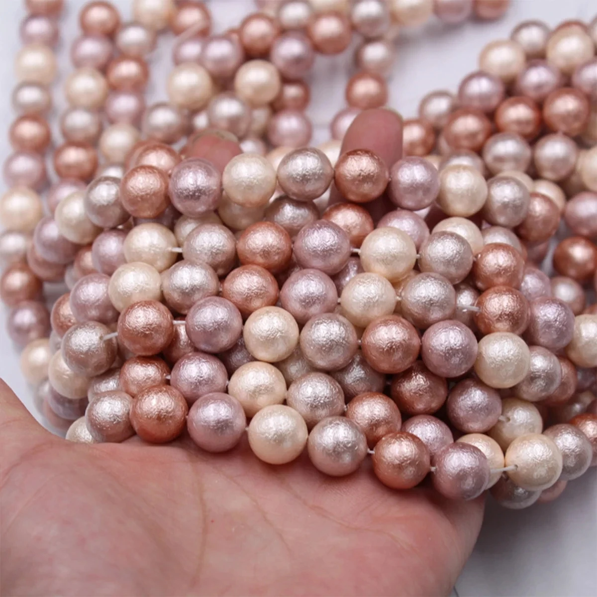 Natural Sea Water Shells Beads Round Mother of Pearl4/6/8/10/12mmmm Loose Spacer Beads for Jewelry Making DIY Necklace Bracelets