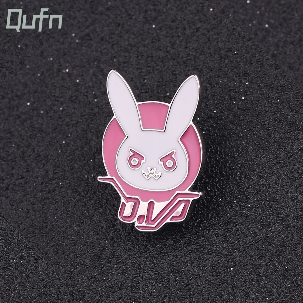 Sweat à Capuche Overwatch 2 - D.Va Rabbit Logo Blanc & Rose - Officiel Blizzard