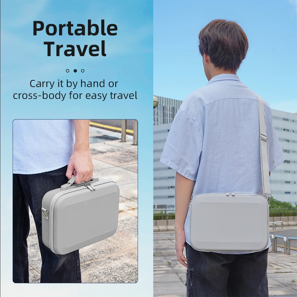 Carrying Case PU Leather Travel Case with Storage Net Pocket Wear-Resistant Portable Shoulder Bag for DJI Neo & Drone Accessorie