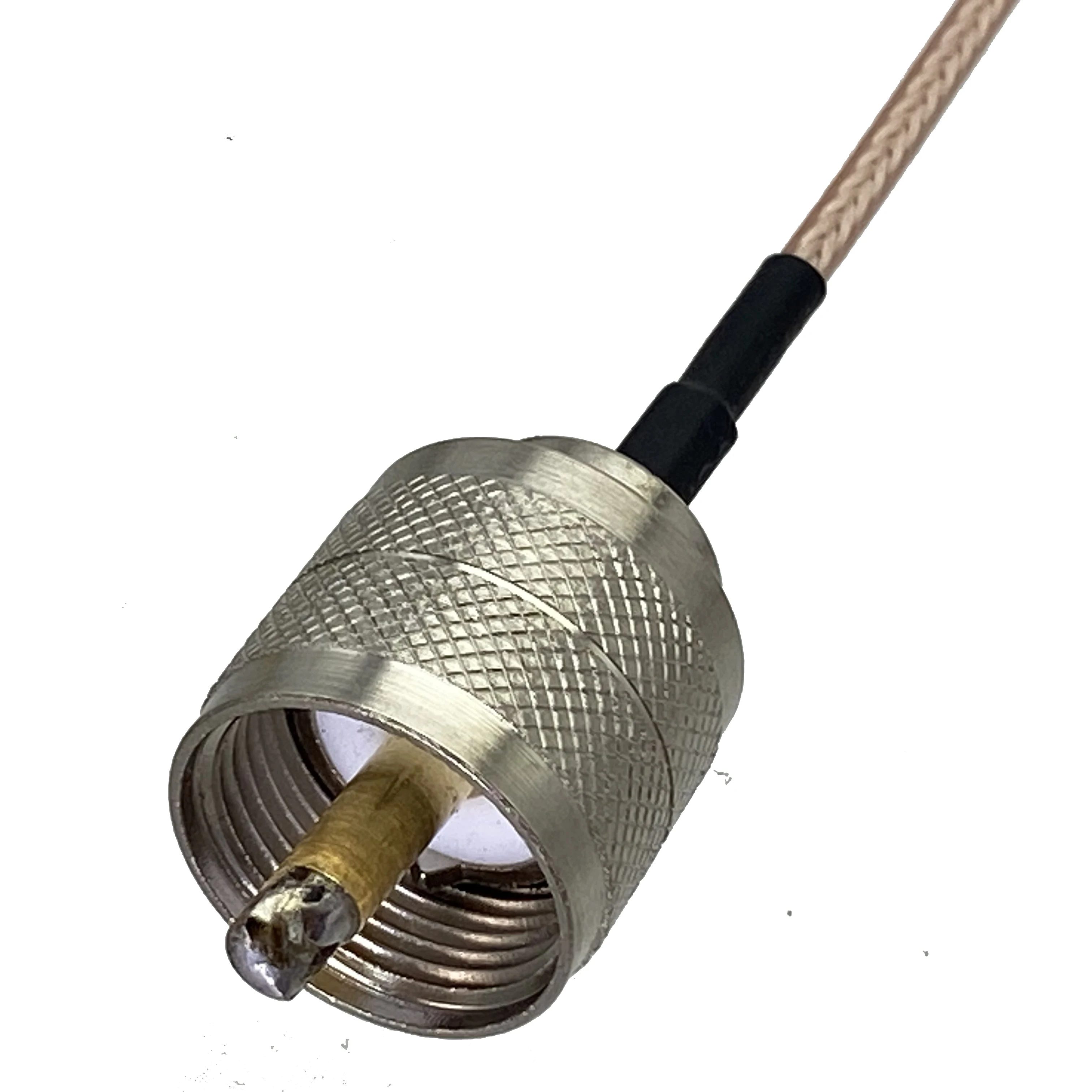 Cable UHF Conectores Macho 1 Pie Cable Coaxial RG58 De 1 Pie Con Conectores PL-259 Macho A Macho - Para UHF, Puente RF, Ideal Para Radio Puente Rf Radiofrecuencia