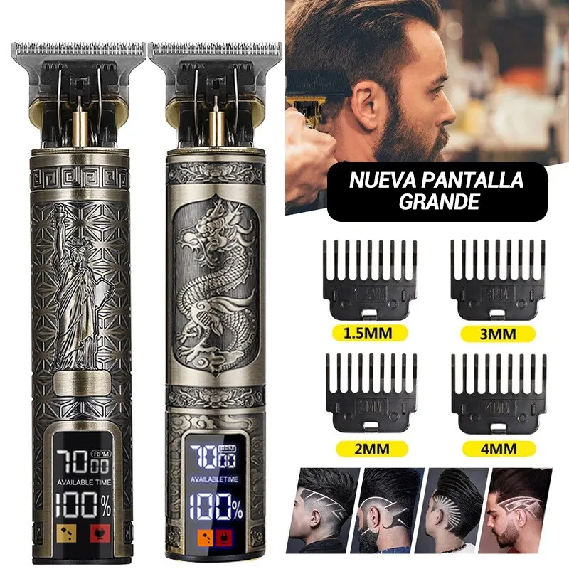  T9 Hair Clipper Electric Magic Fader Professional Engraving Clippers Electric Razor With LED Digital Display 