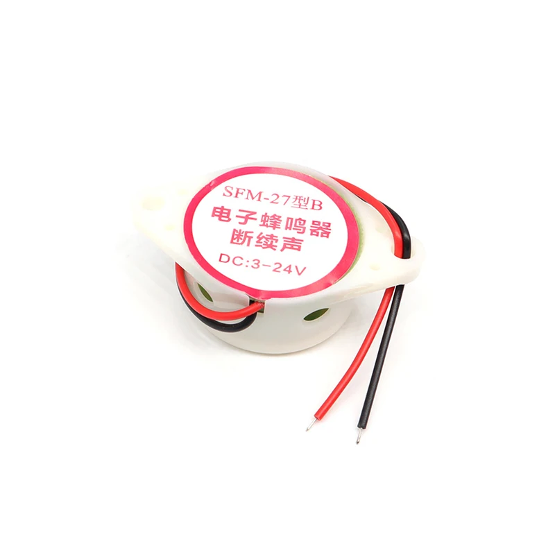 2PCS SFM-27 버저 95DB 액티브 버저 고 데시벨 3-24V 12V 전자 버저 비프 알람 아두이노용 간헐적 경고음