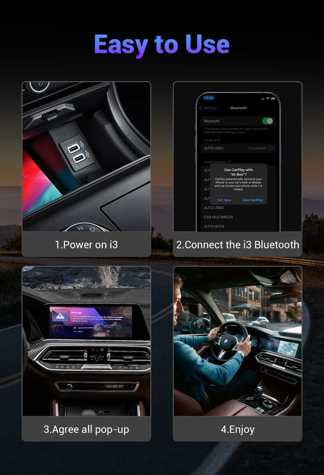 OTTOCAST OttoAiBox i3 Wireless CarPlay Snapdragon 6125 Android 13