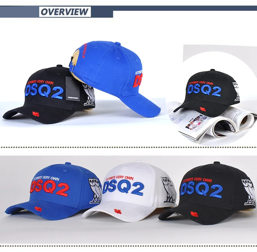 

DSQ2 D2 DSQICOND2 ICON Embroidery Men Women High Quality Baseball Tennis Cap Fashion Casual Sun Hat